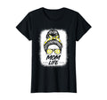 Mom Life Messy Hair Bun Softball T-Shirt - Fun Novelty Design for Adults - T-Shirt, Sweatshirt, Hoodie