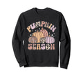 Pumpkin Season Fall Vibes Florals Sweatshirt - Graphic Print for Adults - T-Shirt, Sweatshirt, Hoodie