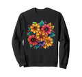 Boho Spring Flowers Botanical Bloom Sweatshirt - Graphic Print for Adults - T-Shirt, Sweatshirt, Hoodie