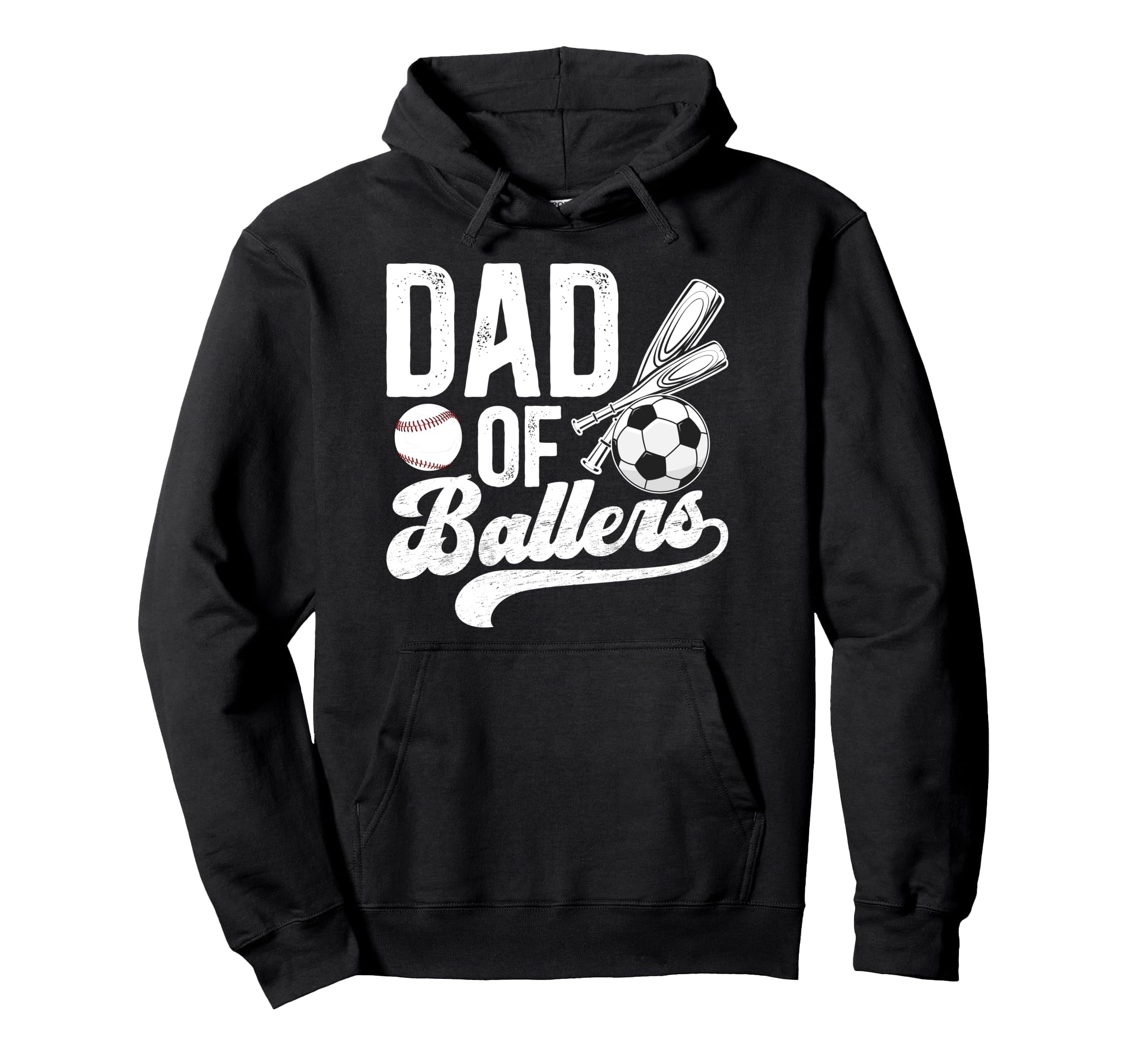 Dad Ballers Baseball Soccer Dad Hoodie - Novelty Apparel Unisex - T-Shirt, Sweatshirt, Hoodie
