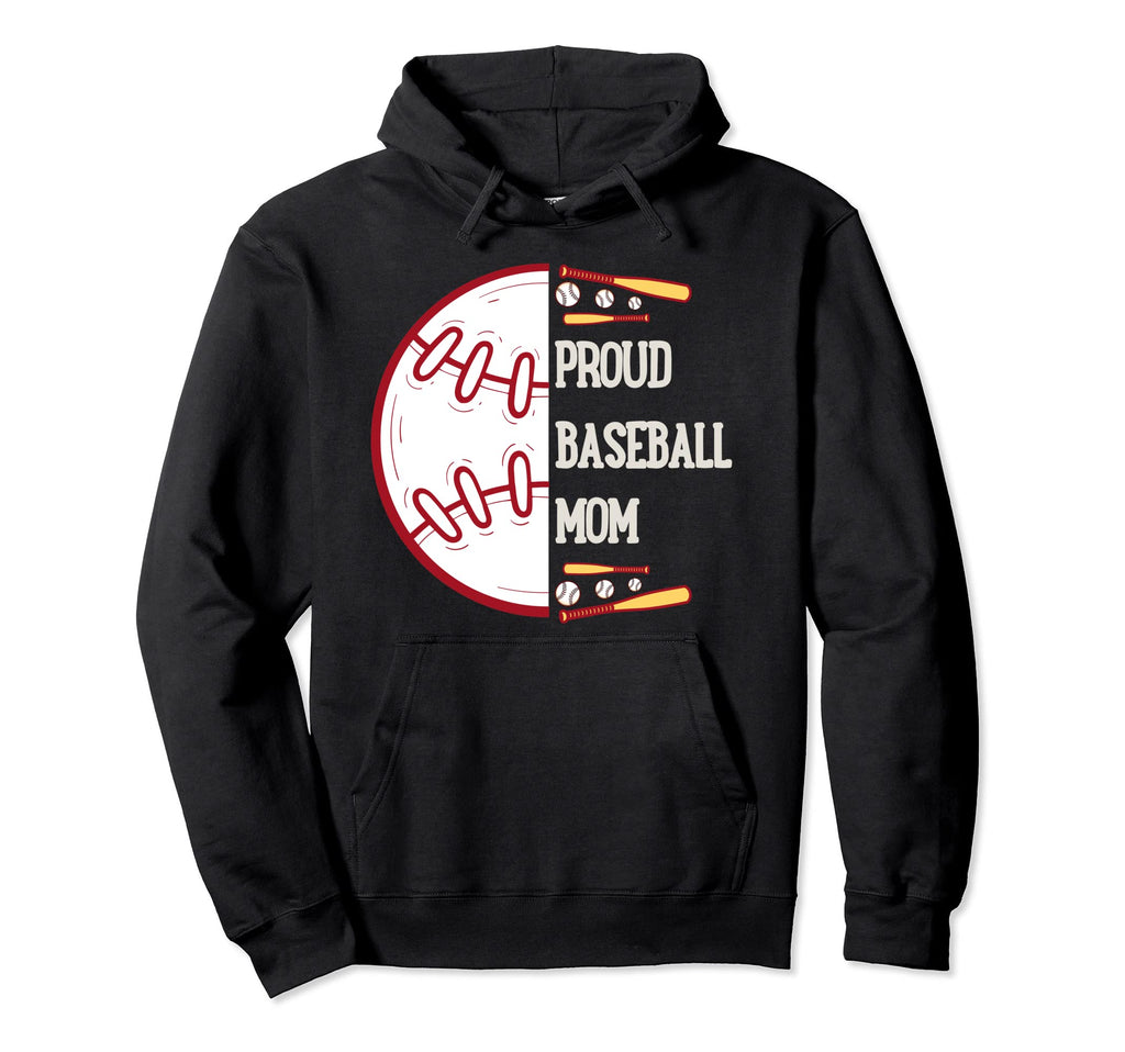 Funny Baseball Season Mom Game Day Hoodie - Custom Art Print for Adults - T-Shirt, Sweatshirt, Hoodie