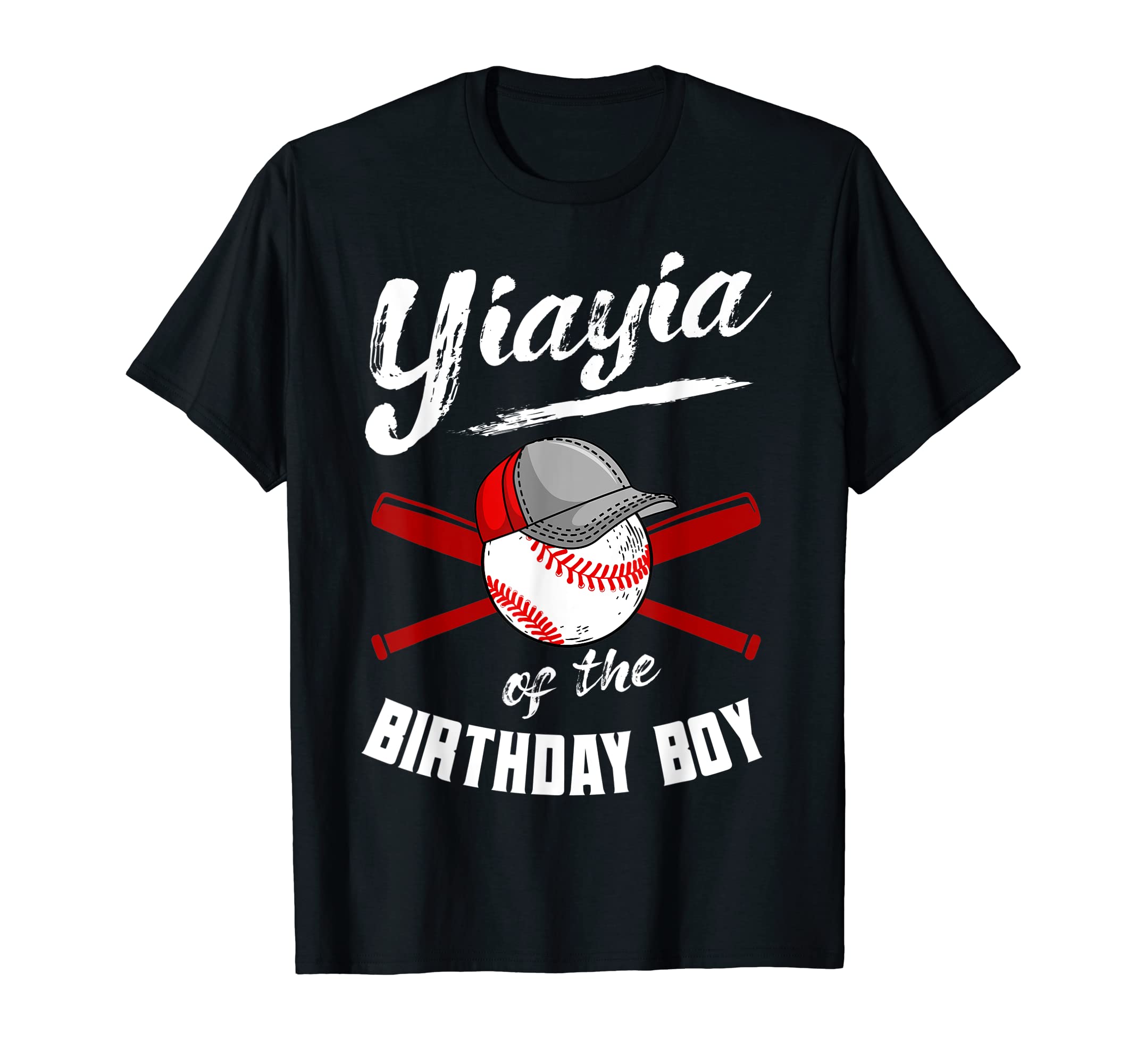 Yiayia Birthday Baseball Bday Party T-Shirt - Graphic Print Unisex - T-Shirt, Sweatshirt, Hoodie
