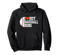 I Heart Hot Baseball Moms Hoodie - Minimalist Print Men Women - T-Shirt, Sweatshirt, Hoodie