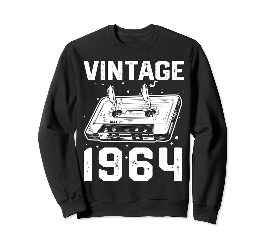 Birthday Best 1964 Bday 1964 Cassette Sweatshirt - Graphic Print Unisex - T-Shirt, Sweatshirt, Hoodie