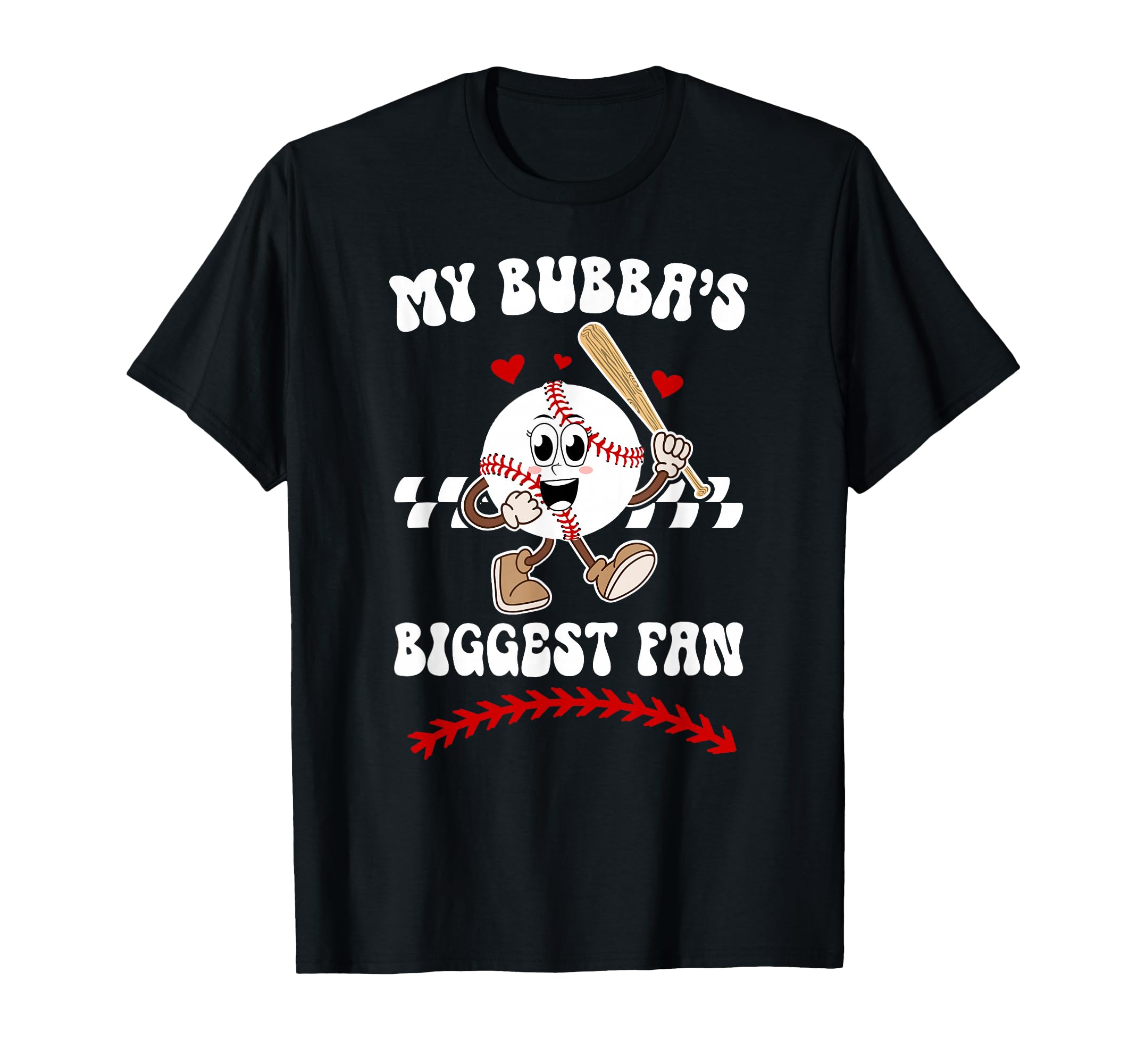 Bubbas Biggest Fan Baseball Sister T-Shirt - Trendy Graphic for Adults - T-Shirt, Sweatshirt, Hoodie