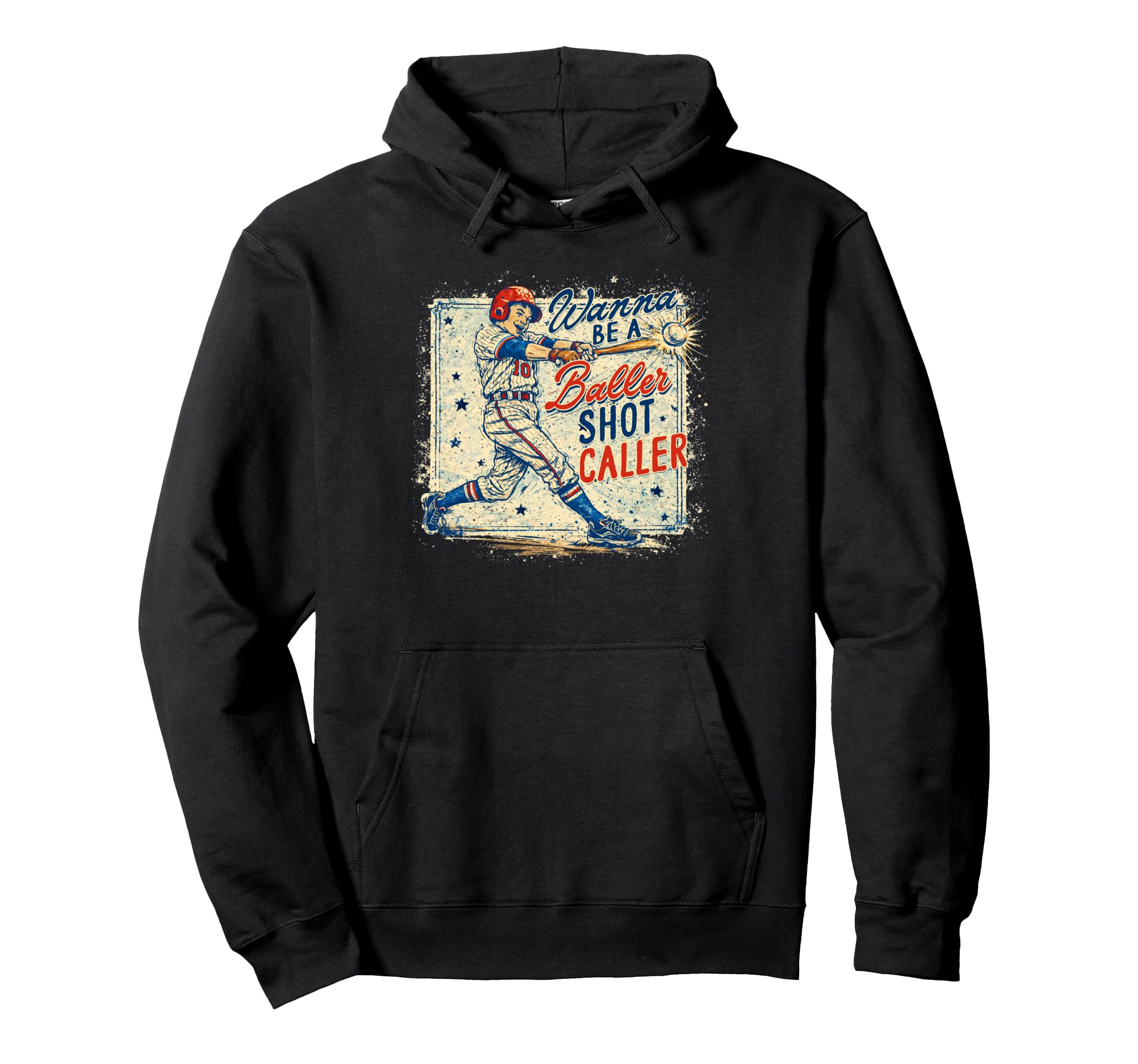 Baseball Season Game Day Vibes Wanna Be Hoodie - Graphic Print for Adults - T-Shirt, Sweatshirt, Hoodie