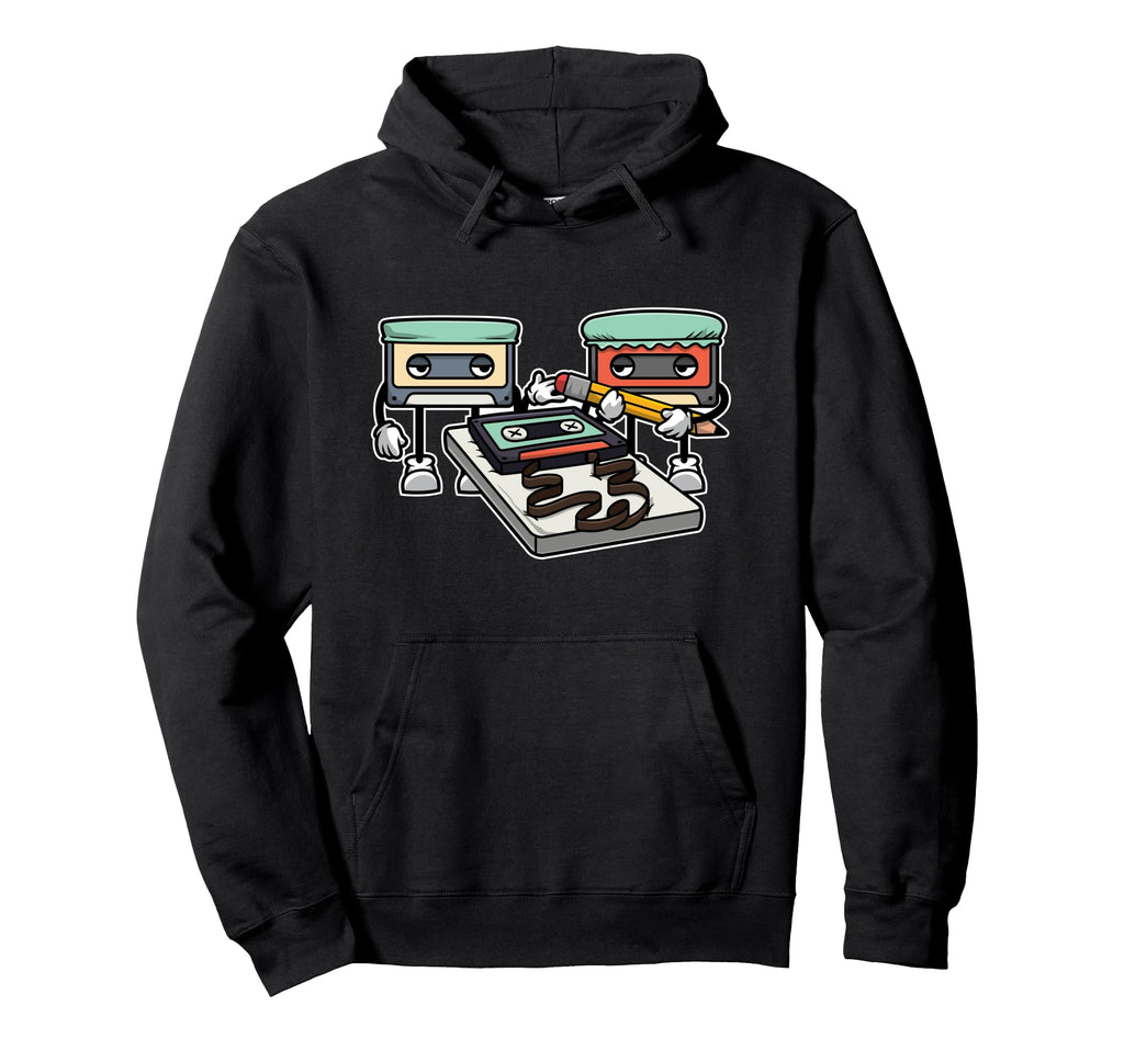 Cassette Tape Repair Squad Hoodie - Aesthetic Graphic Men Women - T-Shirt, Sweatshirt, Hoodie