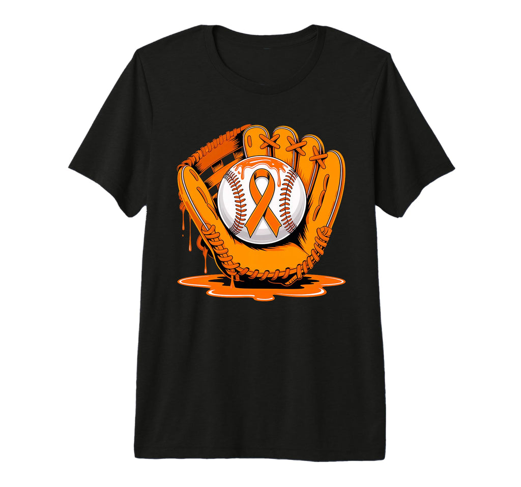 Baseball Drip Orange Awareness T-Shirt - Casual Everyday Wear Unisex - T-Shirt, Sweatshirt, Hoodie