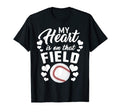 My Heart Is That Field Baseball Stitches T-Shirt - Custom Art Print Unisex - T-Shirt, Sweatshirt, Hoodie