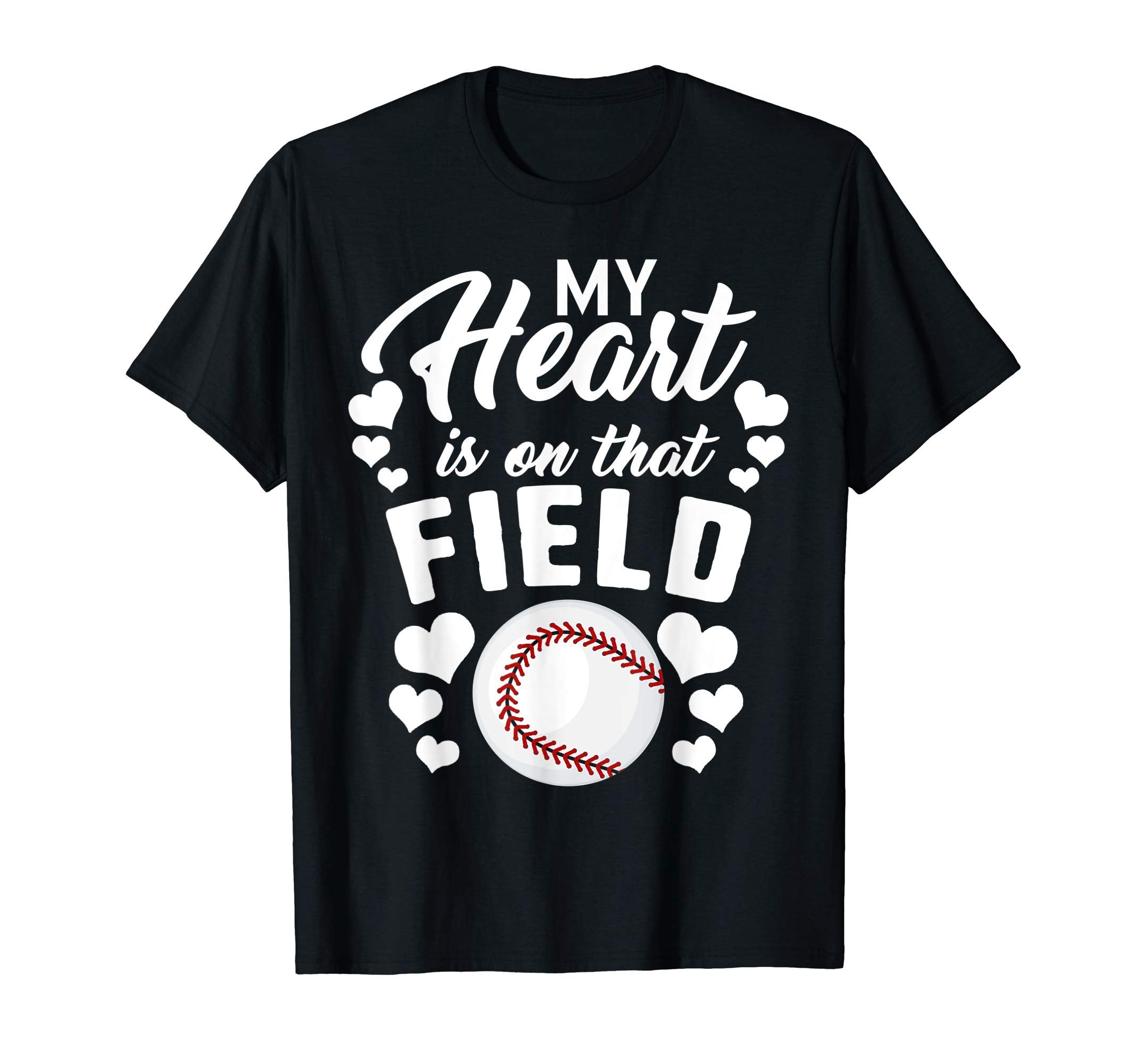 My Heart Is That Field Baseball Stitches T-Shirt - Custom Art Print Unisex - T-Shirt, Sweatshirt, Hoodie
