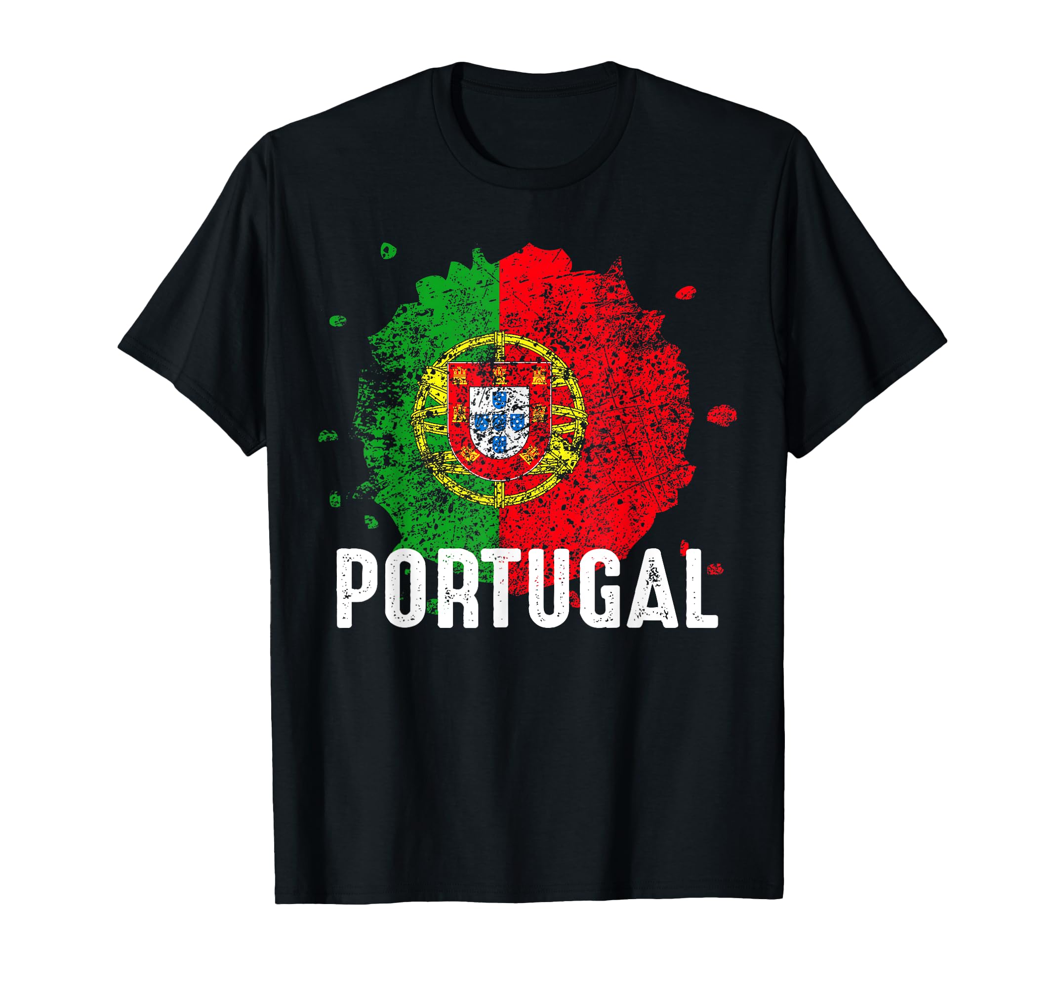Portugal Flag Unique Distressed T-Shirt - Trendy Graphic Men Women - T-Shirt, Sweatshirt, Hoodie