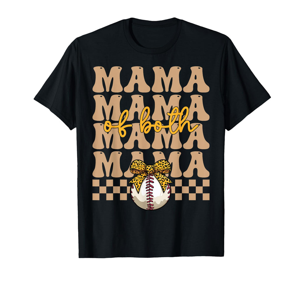 Leopard Mothers Day Mama Mom Both T-Shirt - Custom Art Print Men Women - T-Shirt, Sweatshirt, Hoodie