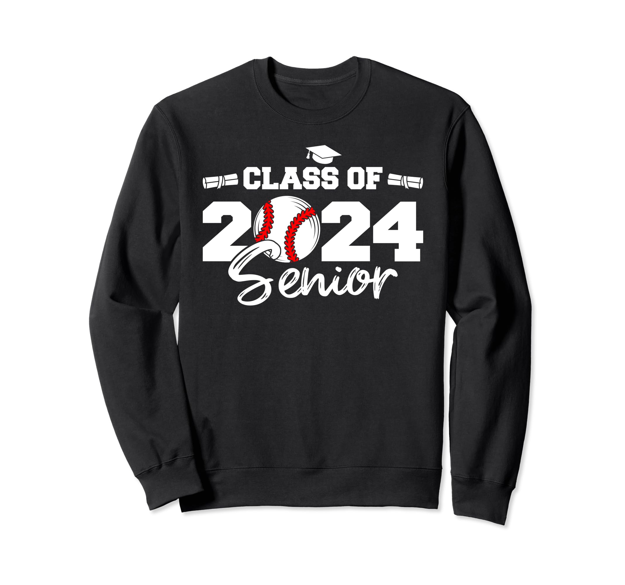 Class 2024 Senior Funny Baseball Sweatshirt - Minimalist Print Men Women - T-Shirt, Sweatshirt, Hoodie