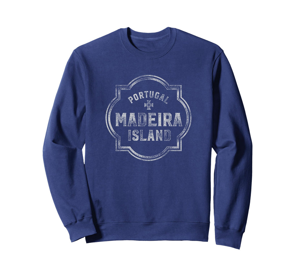 Madeira Portugal Distressed Sweatshirt - Casual Everyday Wear Men Women - T-Shirt, Sweatshirt, Hoodie