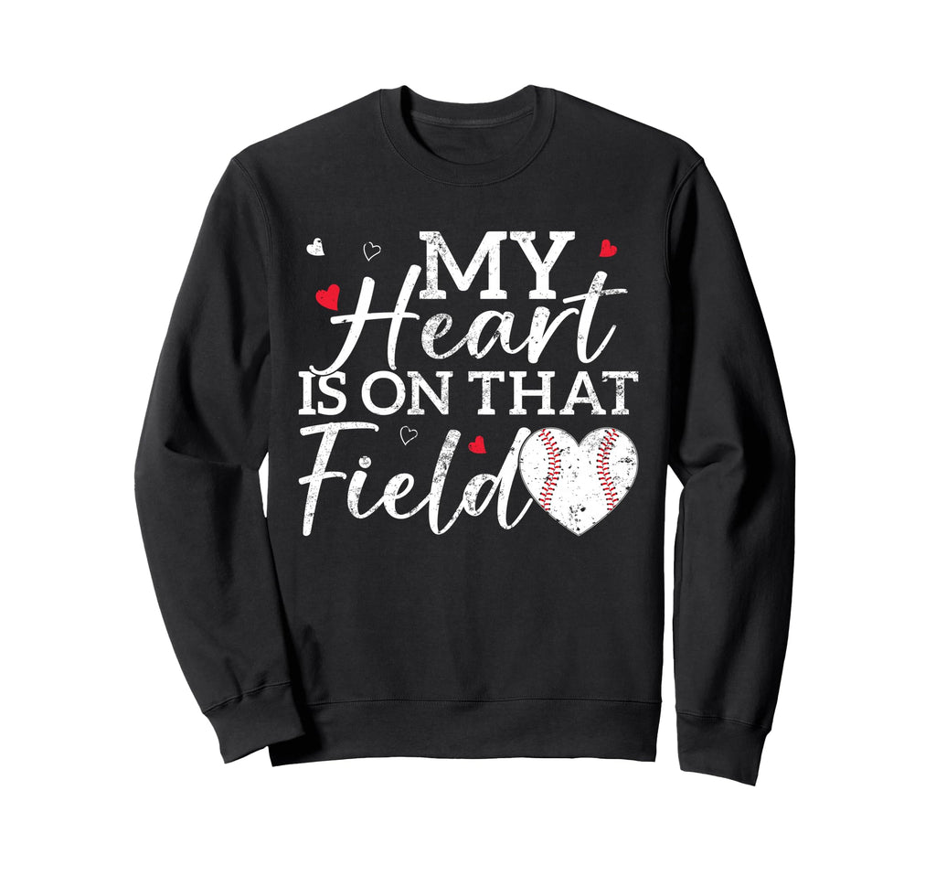 My Heart Is That Field Baseball Sweatshirt - Minimalist Print for Adults - T-Shirt, Sweatshirt, Hoodie