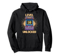 Level 10 Unlock Birthday Gamer 10 Year Old Hoodie - Novelty Apparel Unisex - T-Shirt, Sweatshirt, Hoodie