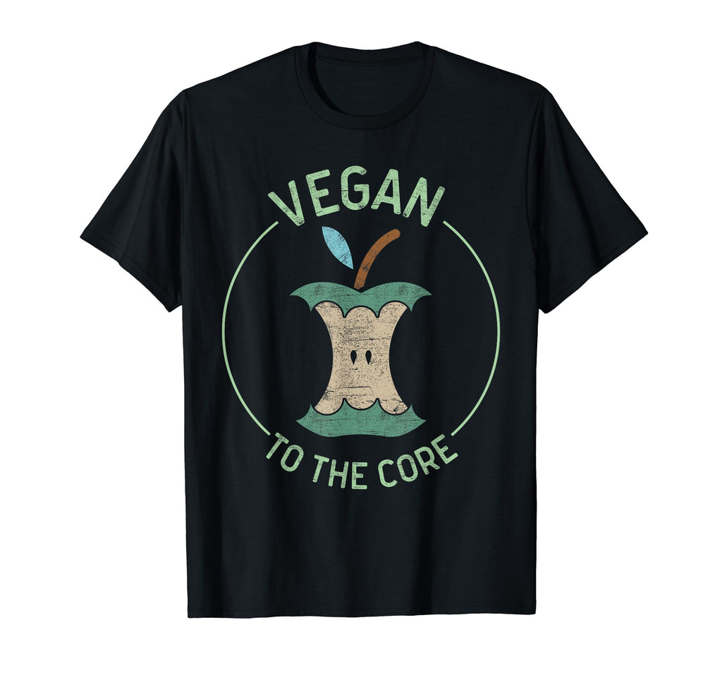 Vegan To Core Vegan Distressed T-Shirt - Minimalist Print for Adults - T-Shirt, Sweatshirt, Hoodie
