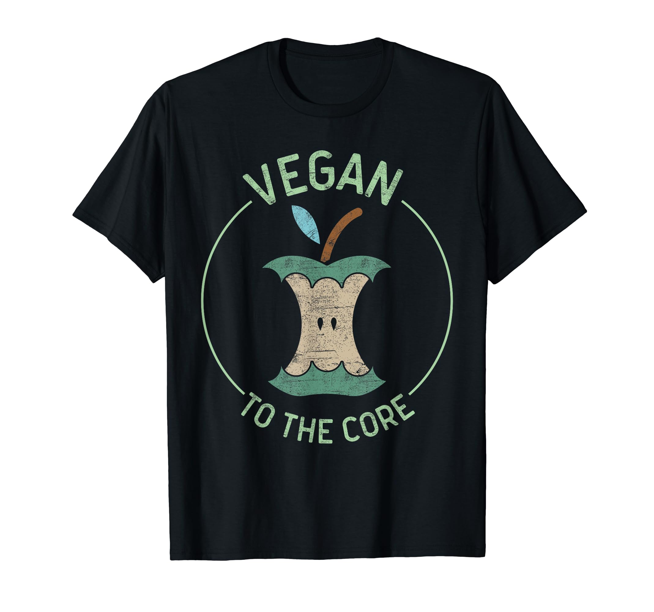 Vegan To Core Vegan Distressed T-Shirt - Minimalist Print for Adults - T-Shirt, Sweatshirt, Hoodie