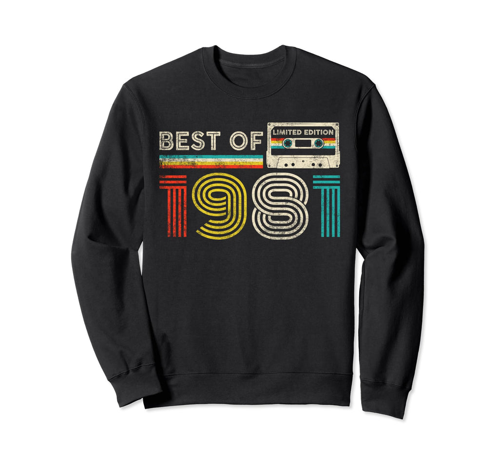 Best 1981 Birthday 1981 Cassette Tape Sweatshirt - Minimalist Print Unisex - T-Shirt, Sweatshirt, Hoodie
