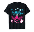 Gender Reveal Party Baseball Softball T-Shirt - Minimalist Print Unisex - T-Shirt, Sweatshirt, Hoodie