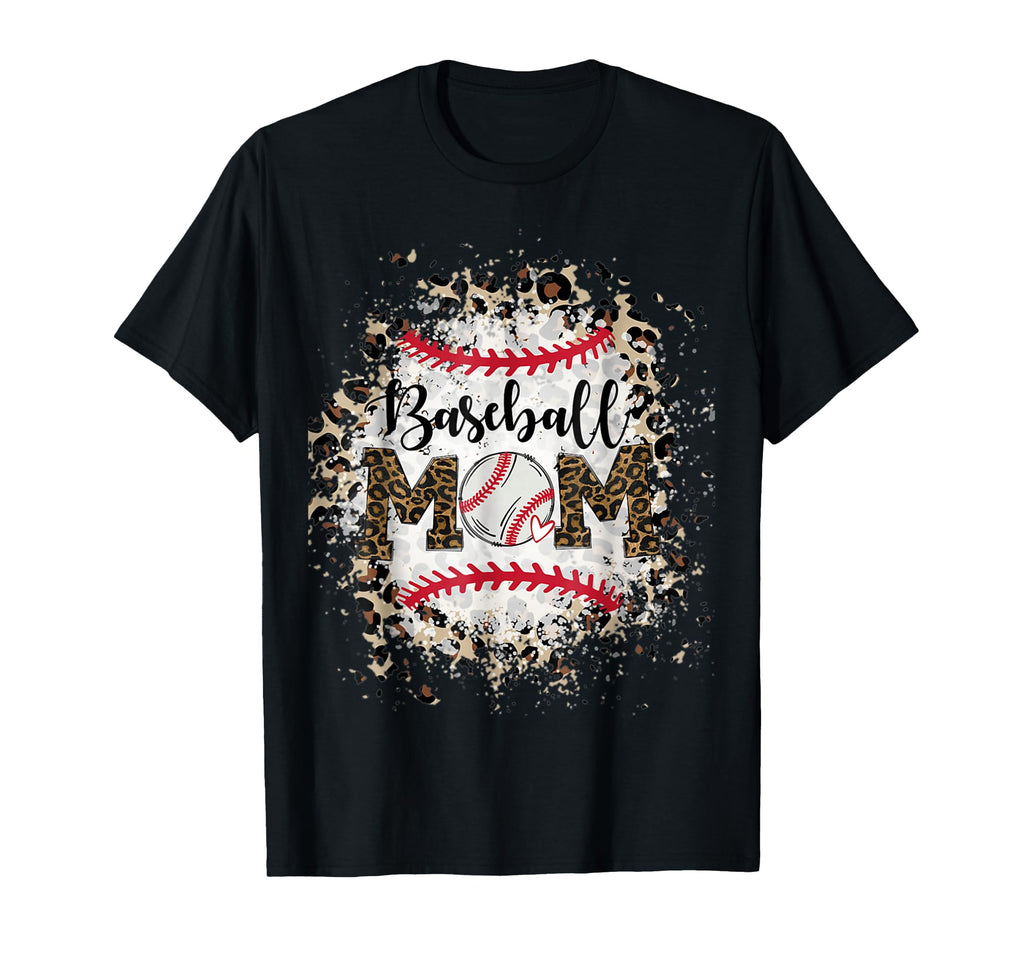 Bleached Softball Baseball Mom T-Shirt - Casual Everyday Wear Men Women - T-Shirt, Sweatshirt, Hoodie