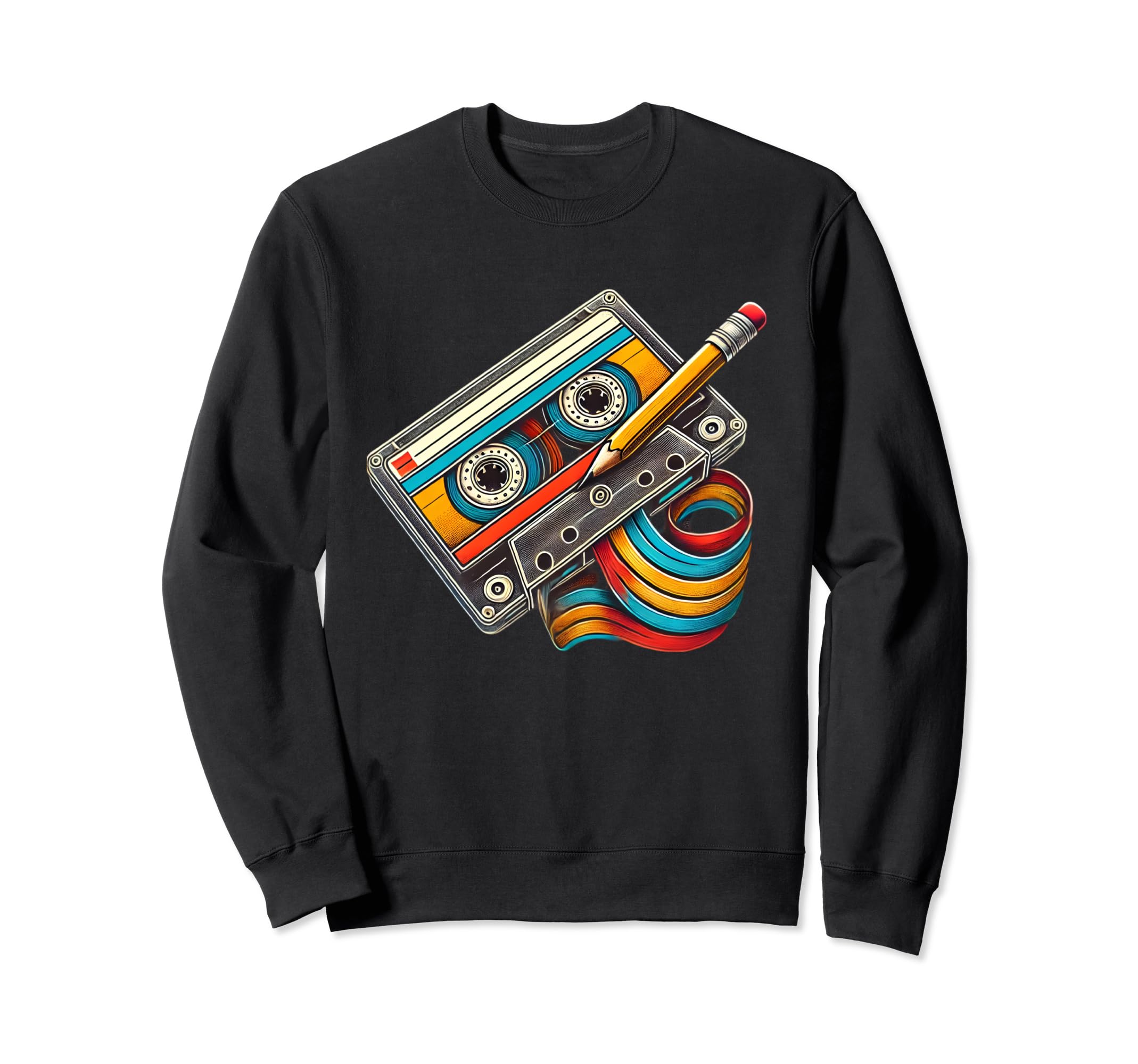 Cassette Tape 80S 90S Music Sweatshirt - Fun Novelty Design Unisex - T-Shirt, Sweatshirt, Hoodie