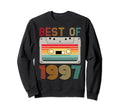 Best 1997 Cassette Tape Birthday Sweatshirt - Streetwear Style Unisex - T-Shirt, Sweatshirt, Hoodie