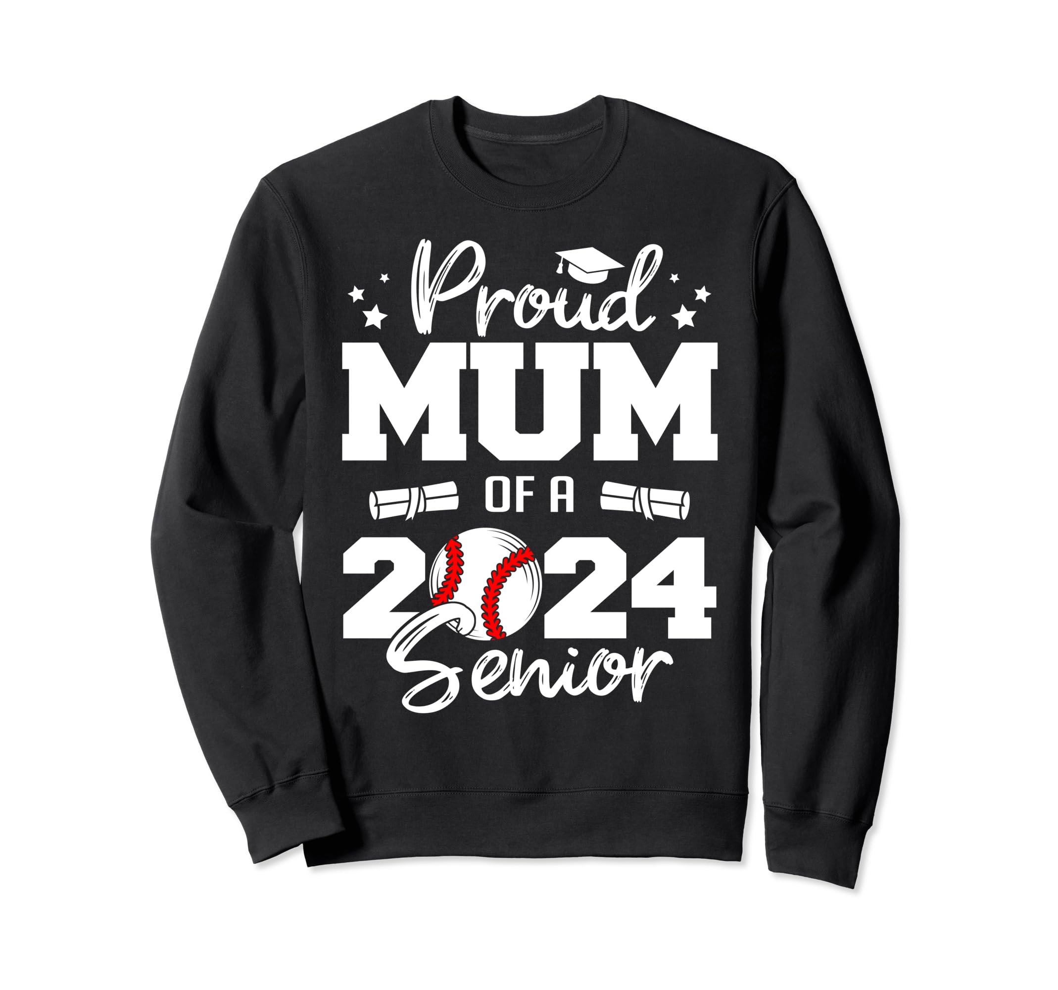 Proud Mum 2024 Senior Funny Sweatshirt - Trendy Graphic for Adults - T-Shirt, Sweatshirt, Hoodie