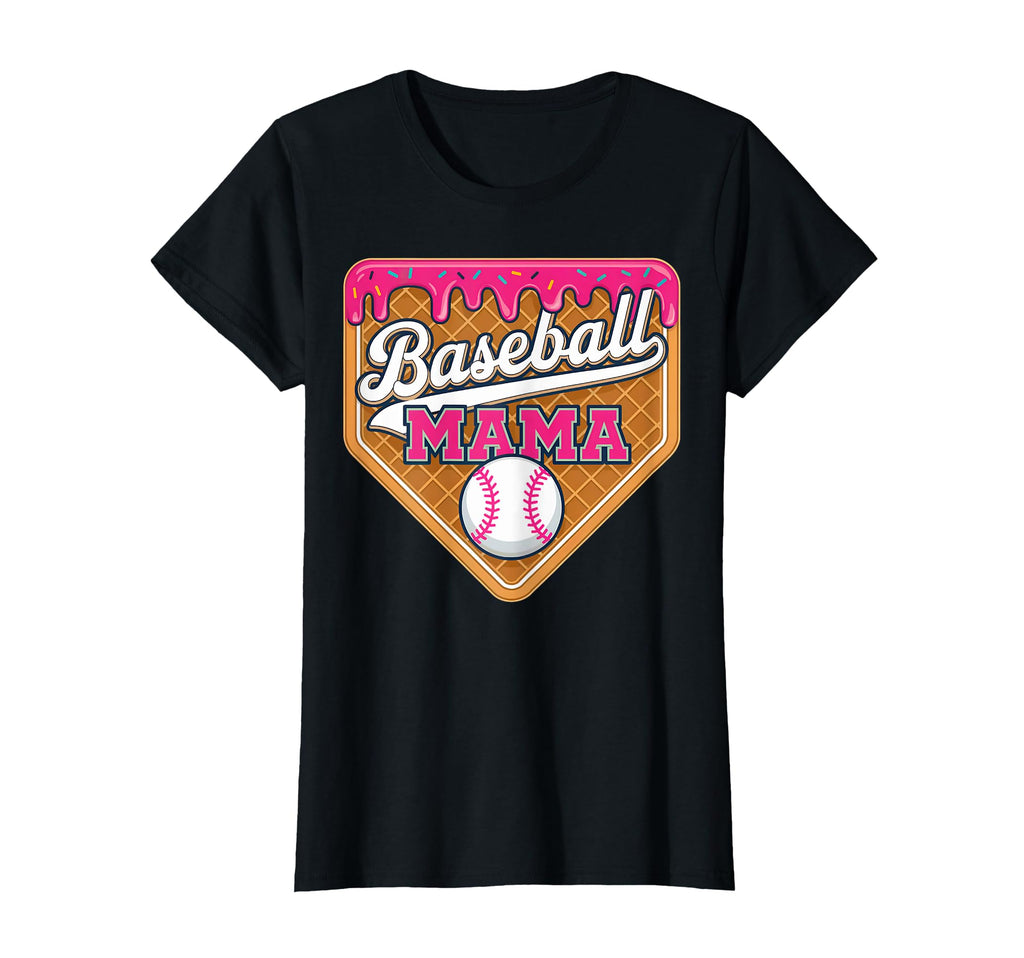 Baseball Mom Ice Cream Funny Sweatshirt - Fun Novelty Design for Adults - T-Shirt, Sweatshirt, Hoodie