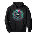 Cyberpunk Skull Vaporwave Vivid 80S 90S Hoodie - Novelty Apparel Men Women - T-Shirt, Sweatshirt, Hoodie