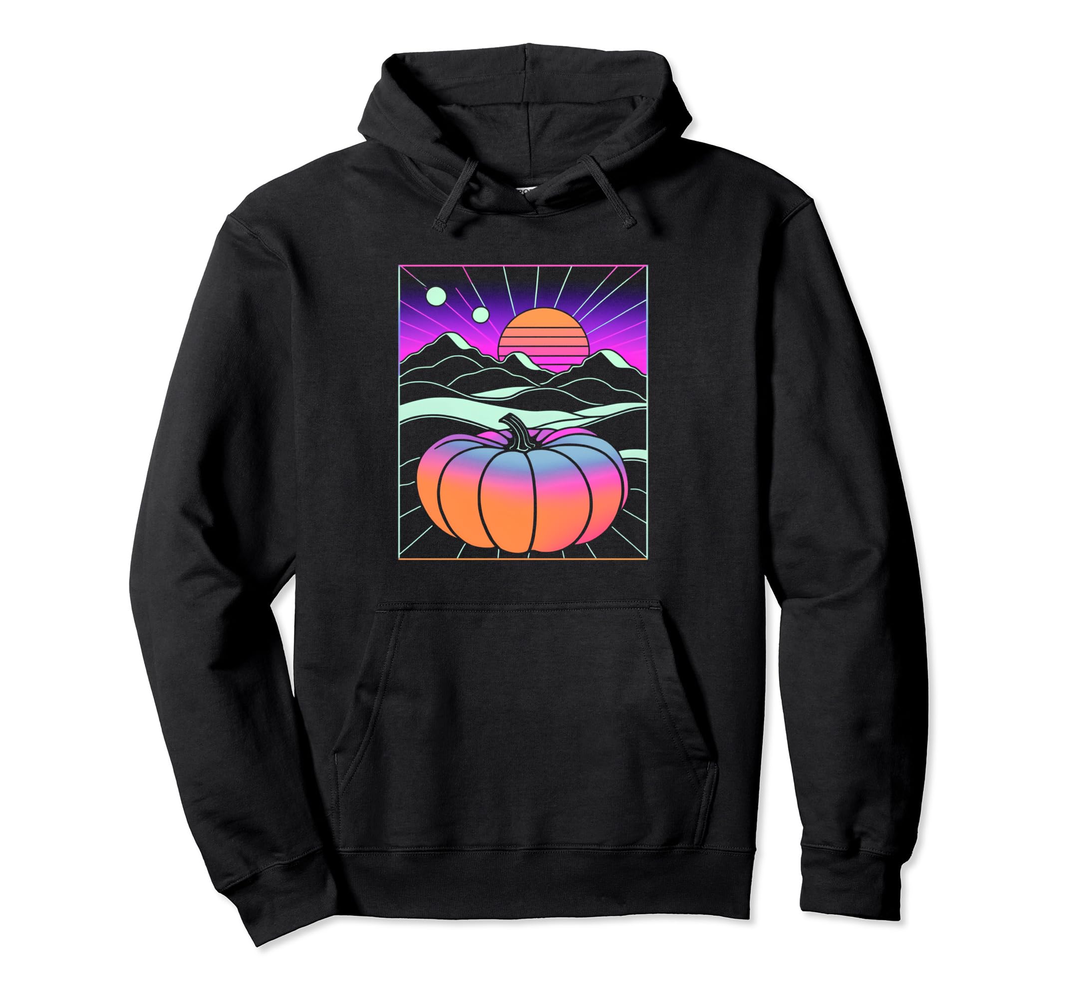 Sunset Aesthetic Vaporwave Halloween Hoodie - Trendy Graphic Men Women - T-Shirt, Sweatshirt, Hoodie
