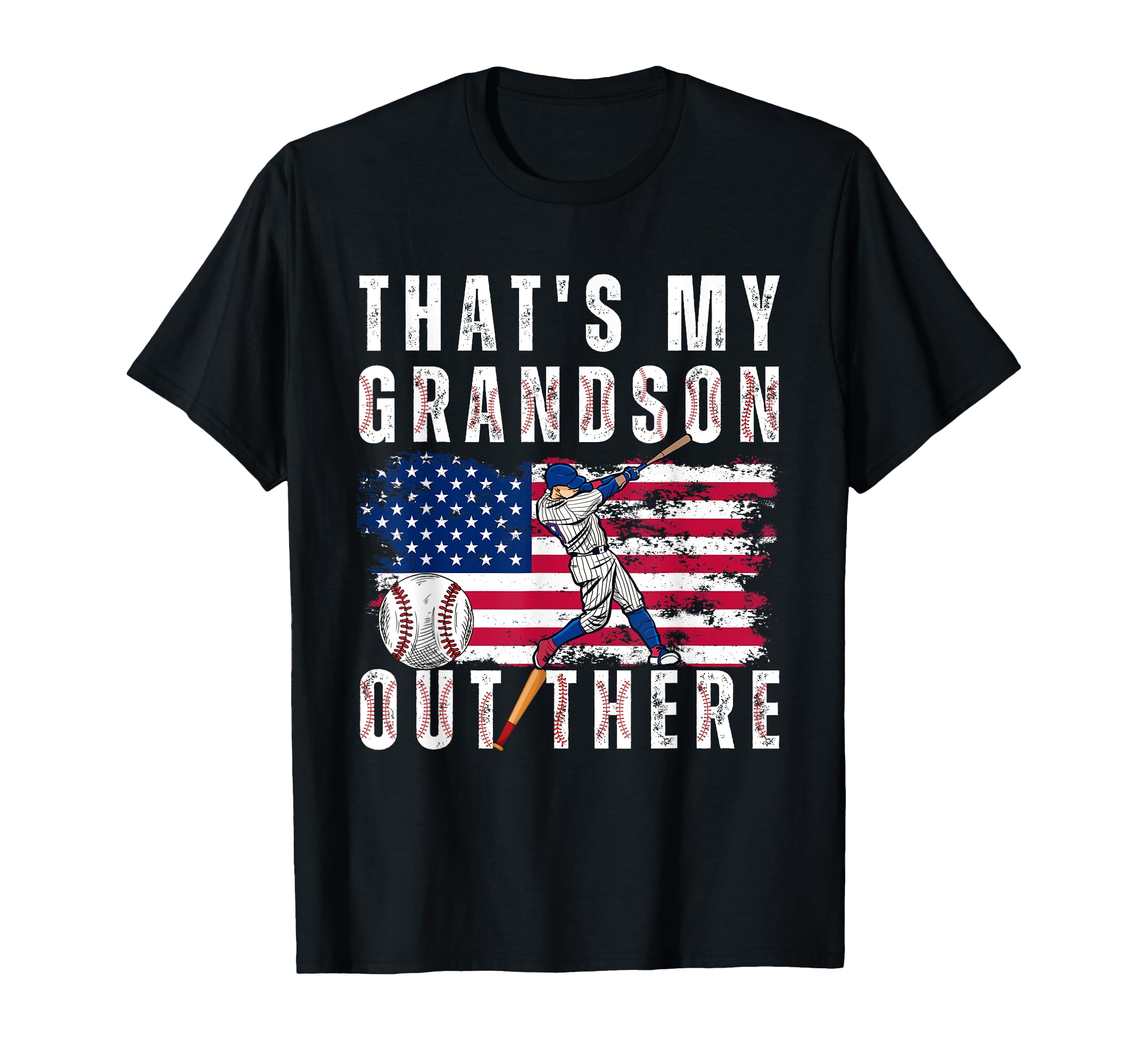 Thats My Grandson Out There Baseball T-Shirt - Custom Art Print Men Women - T-Shirt, Sweatshirt, Hoodie
