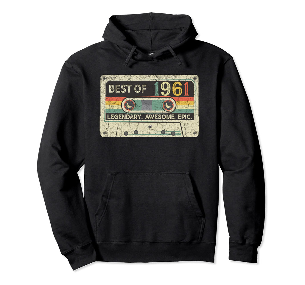 1961 Cassette Tape 61Th Birthday Hoodie - Unique Graphic for Adults - T-Shirt, Sweatshirt, Hoodie