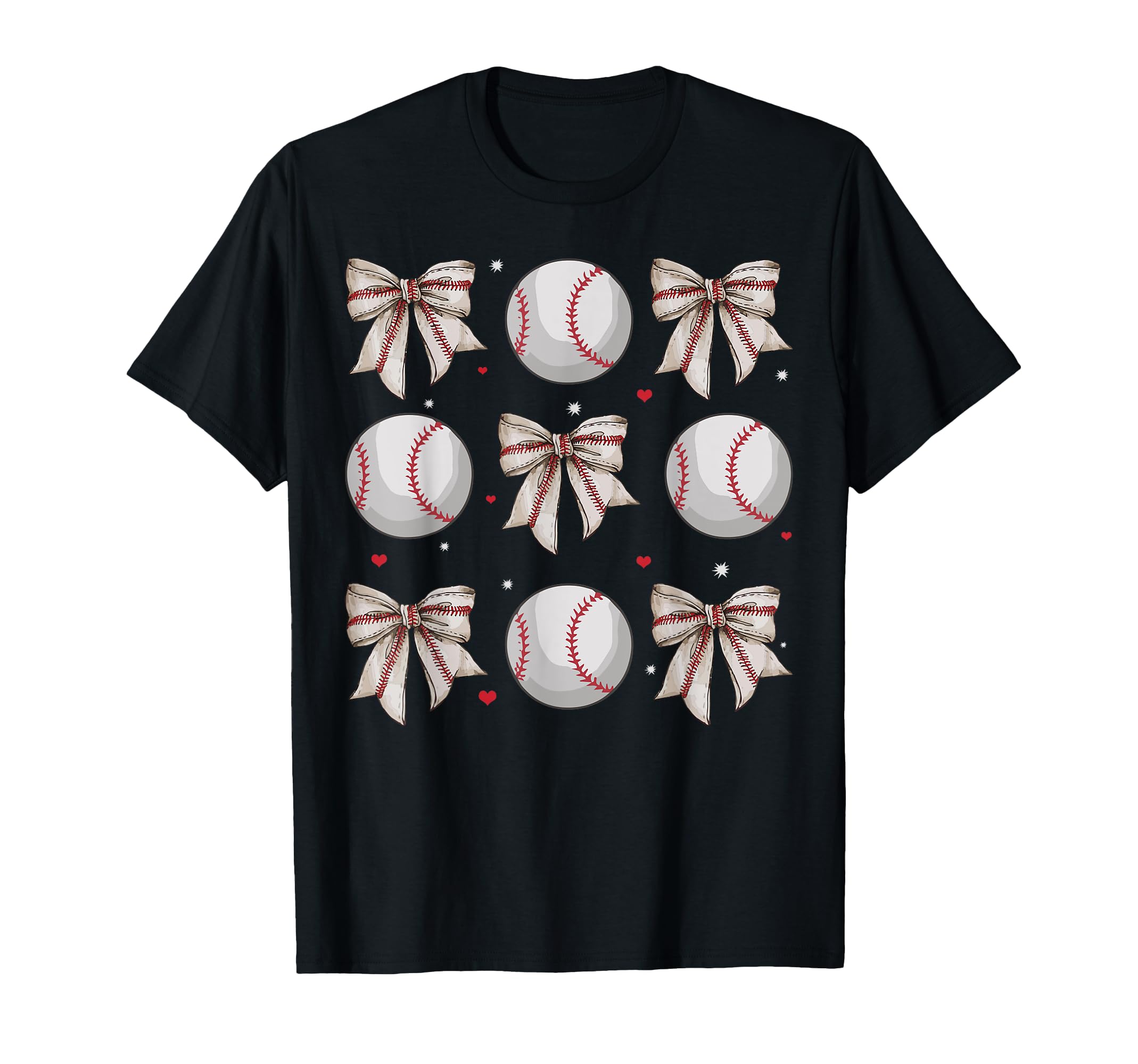 Coquette Bow Baseball Mom Game Day T-Shirt - Graphic Print for Adults - T-Shirt, Sweatshirt, Hoodie