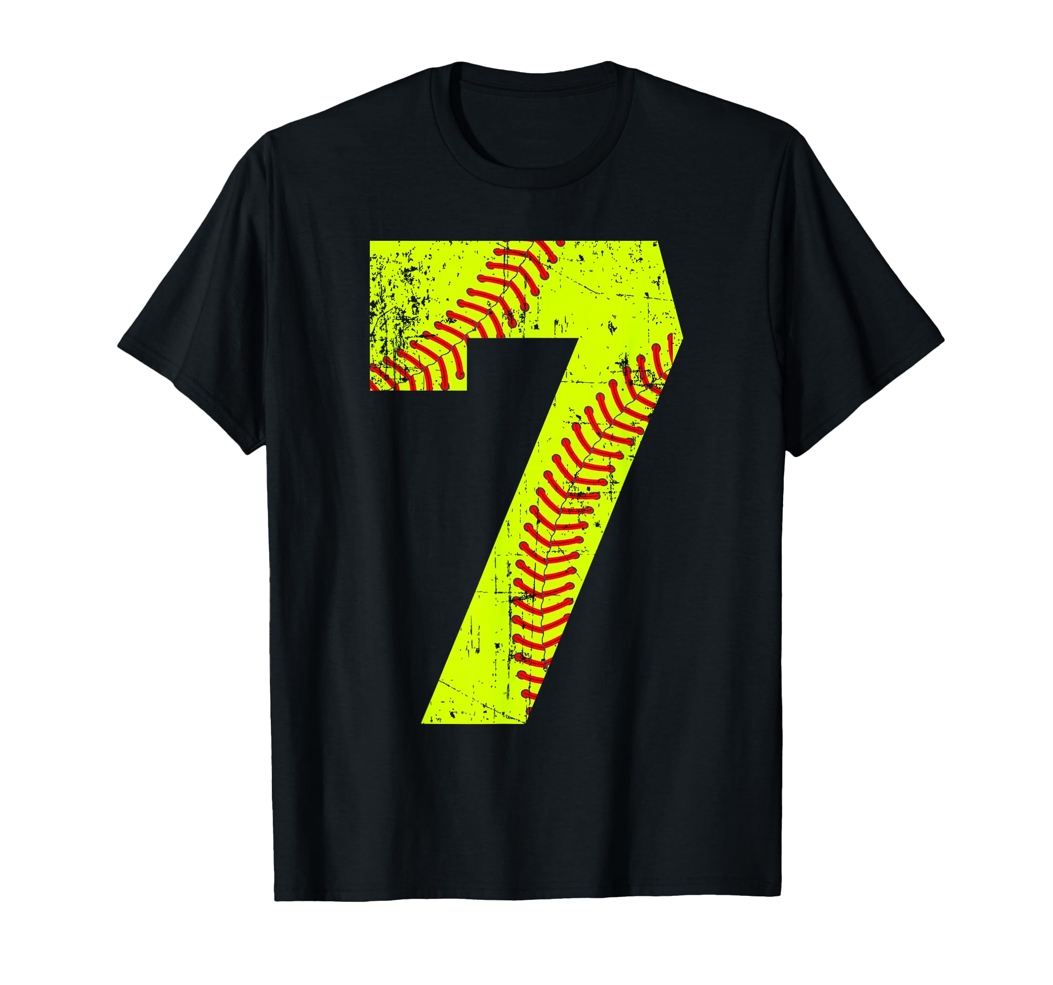 Softball 7 Jersey Number T-Shirt - Graphic Print Men Women - T-Shirt, Sweatshirt, Hoodie