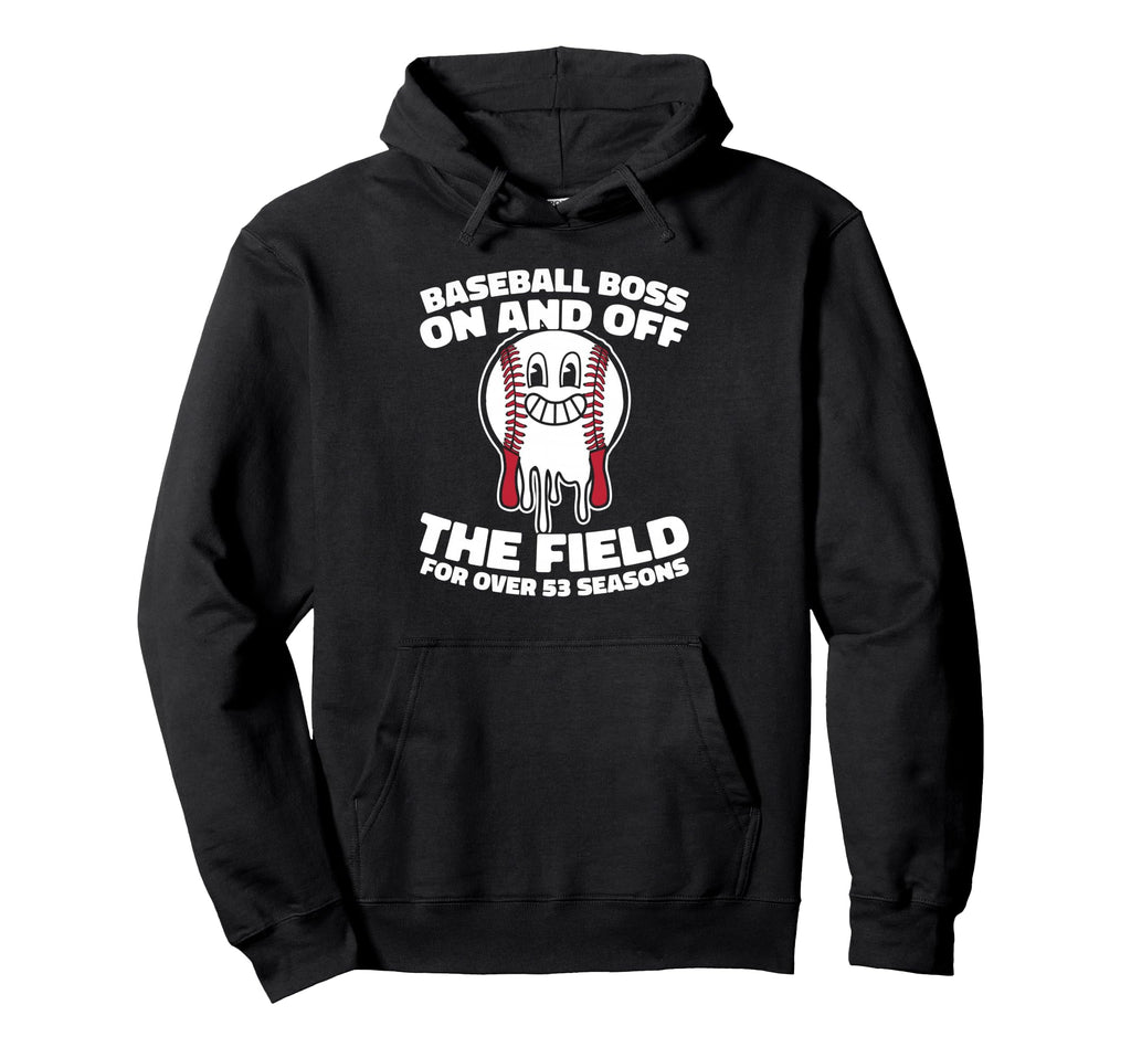 53Th Birthday Baseballer Sport Player Hoodie - Minimalist Print for Adults - T-Shirt, Sweatshirt, Hoodie