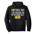 Softball Like Baseball But Bigger Hoodie - Minimalist Print for Adults - T-Shirt, Sweatshirt, Hoodie