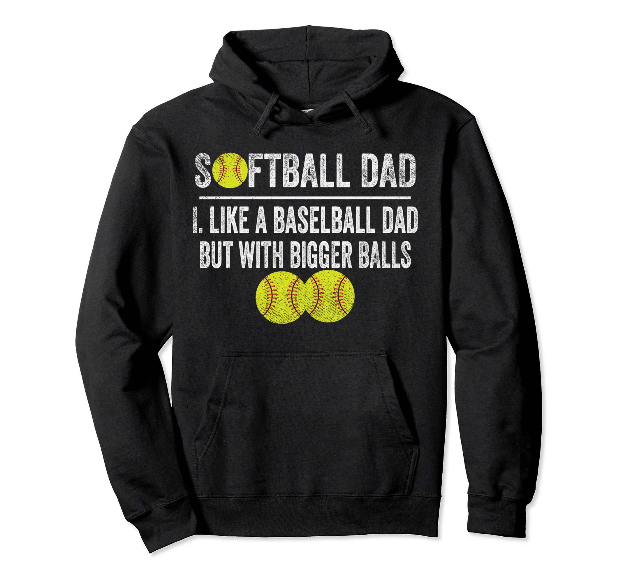 Softball Like Baseball But Bigger Hoodie - Minimalist Print for Adults - T-Shirt, Sweatshirt, Hoodie