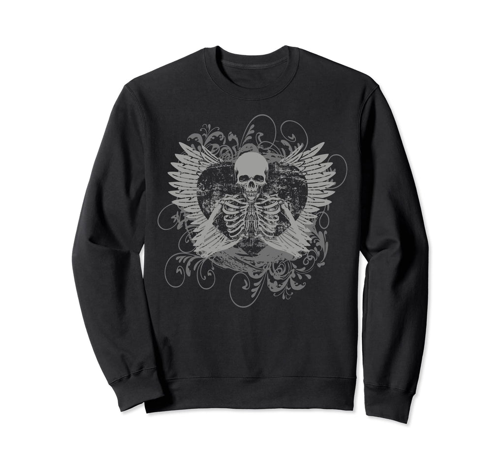 Skeleton Fairy Grunge Y2K Aesthetic Sweatshirt - Unique Graphic Unisex - T-Shirt, Sweatshirt, Hoodie