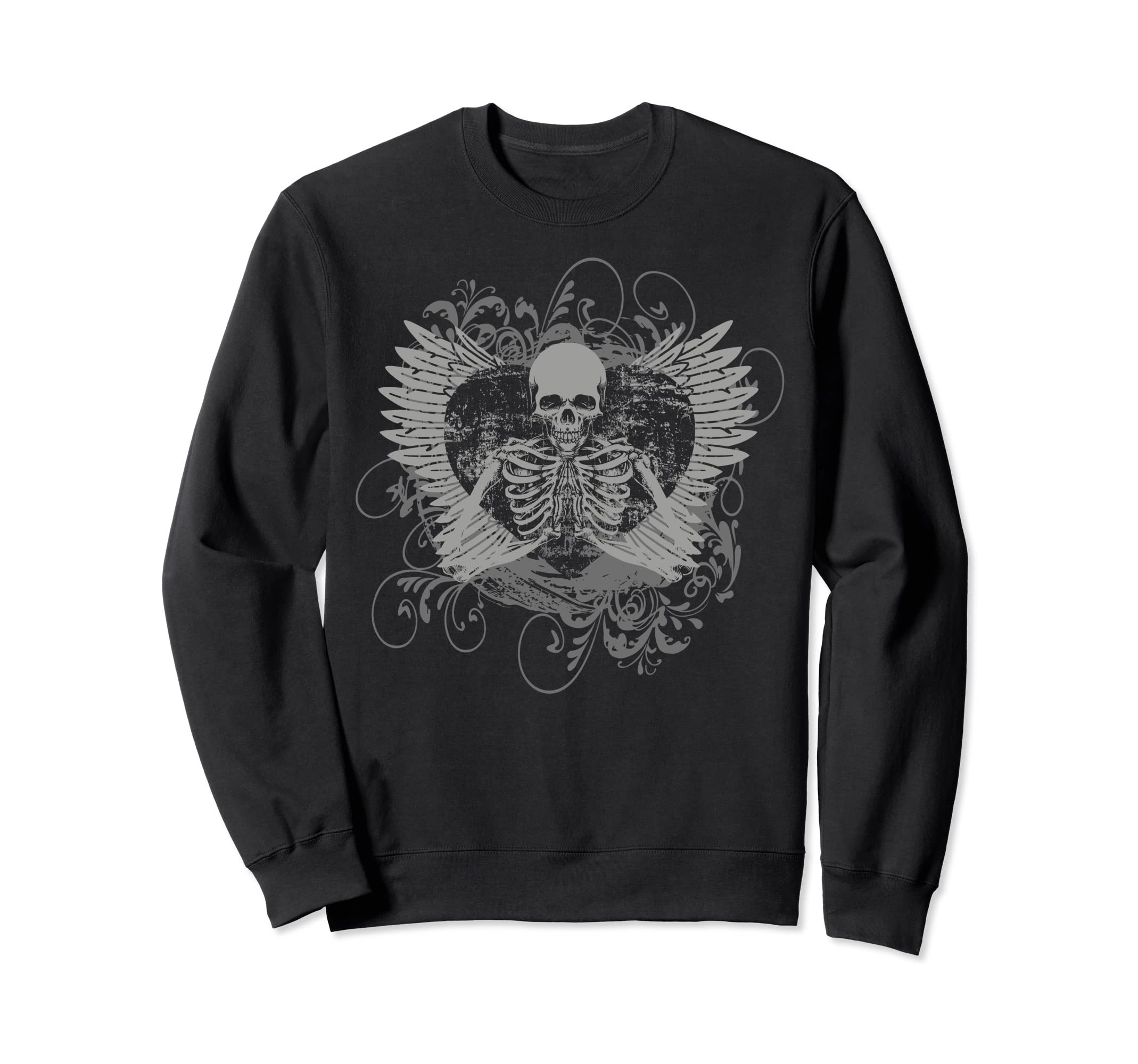 Skeleton Fairy Grunge Y2K Aesthetic Sweatshirt - Unique Graphic Unisex - T-Shirt, Sweatshirt, Hoodie
