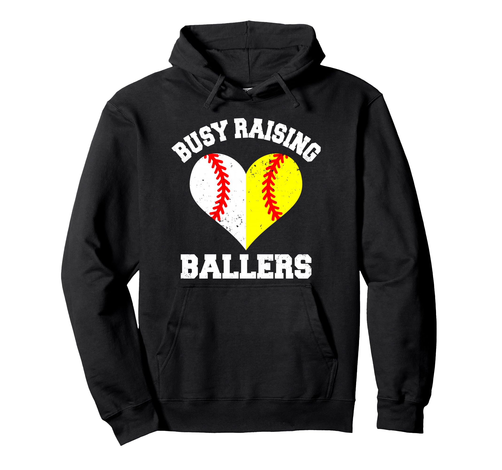 Busy Raising Ballers Baseball Softball Hoodie - Aesthetic Graphic Unisex - T-Shirt, Sweatshirt, Hoodie
