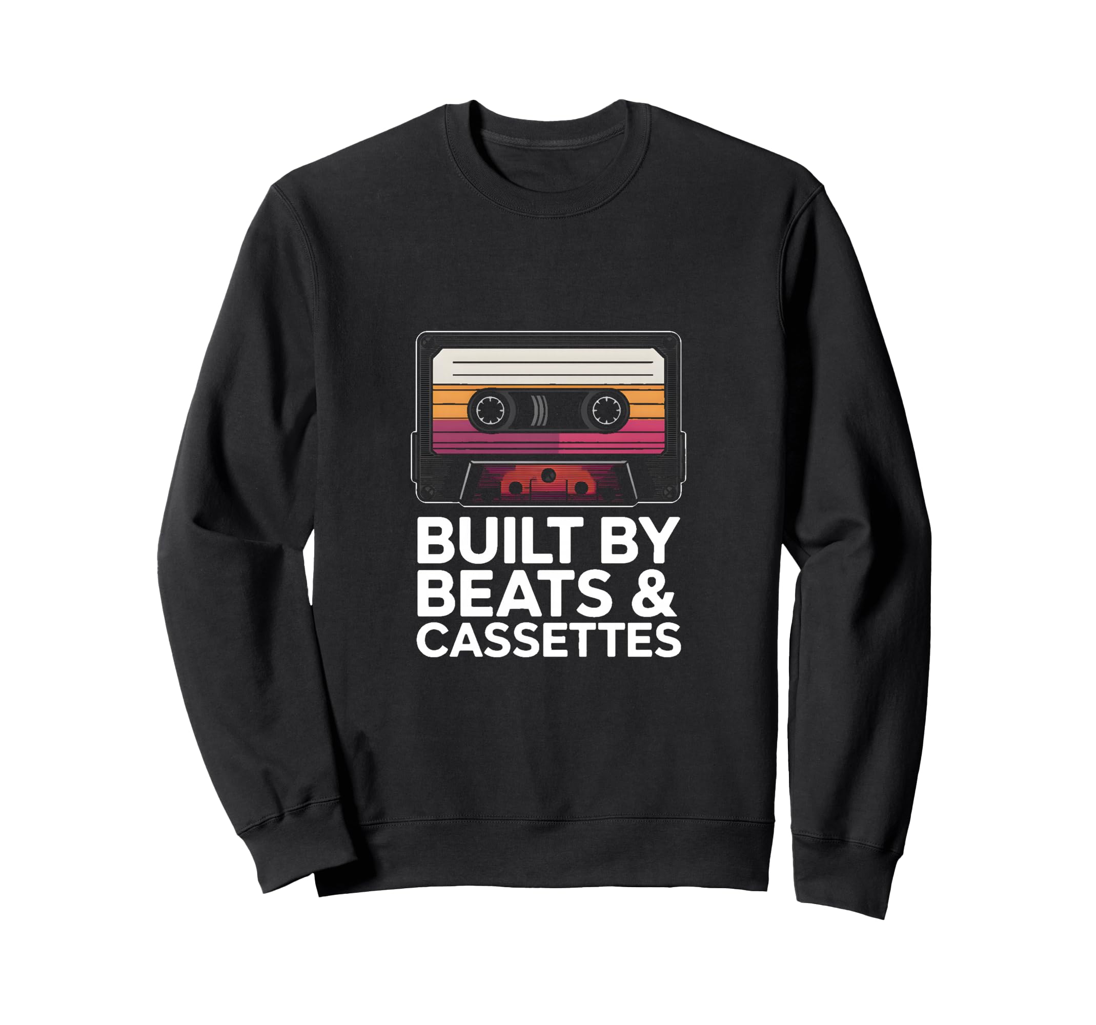 Built Beats And Cassettes Music Tape Sweatshirt - Trendy Graphic Unisex - T-Shirt, Sweatshirt, Hoodie