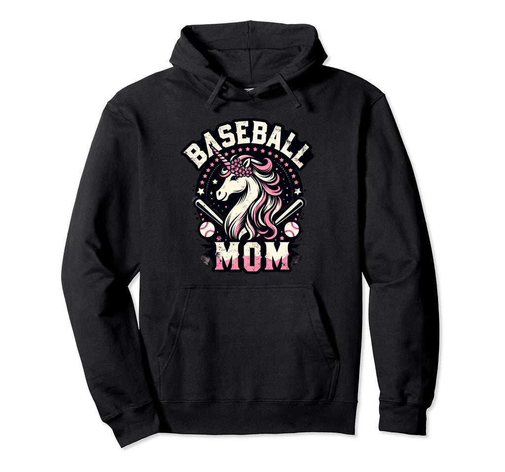 Womens Baseball Mom Unicorn Mothers My Hoodie - Streetwear Style Unisex - T-Shirt, Sweatshirt, Hoodie