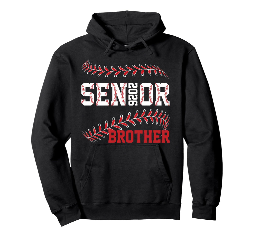 Baseball Senior Brother Class 2026 Hoodie - Trendy Graphic Unisex - T-Shirt, Sweatshirt, Hoodie