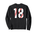 Baseball Mom 18 Jersey Baseball Sweatshirt - Casual Everyday Wear Unisex - T-Shirt, Sweatshirt, Hoodie