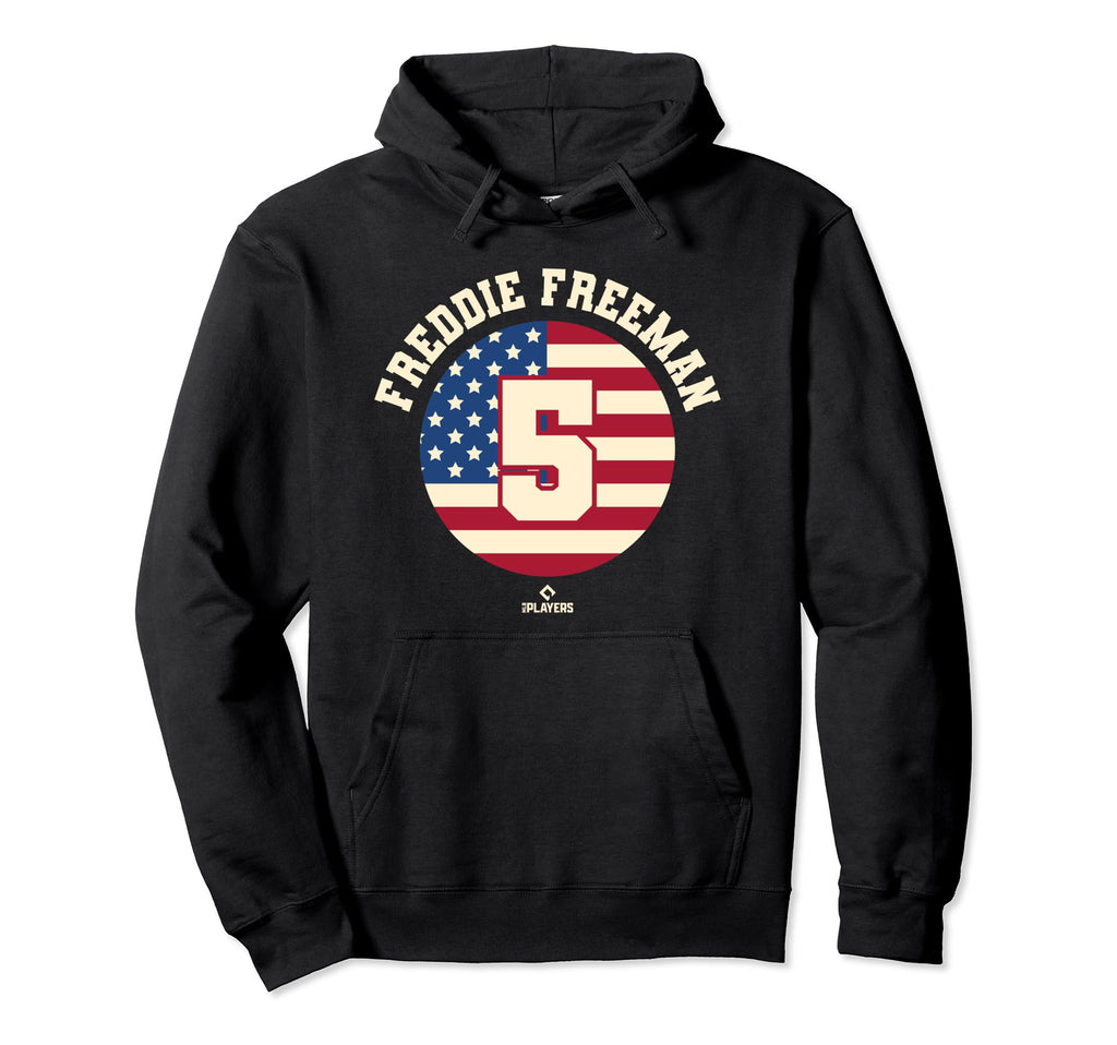 Freddie Freeman Flag Patriotic Atlanta Hoodie - Fun Novelty Design Unisex - T-Shirt, Sweatshirt, Hoodie