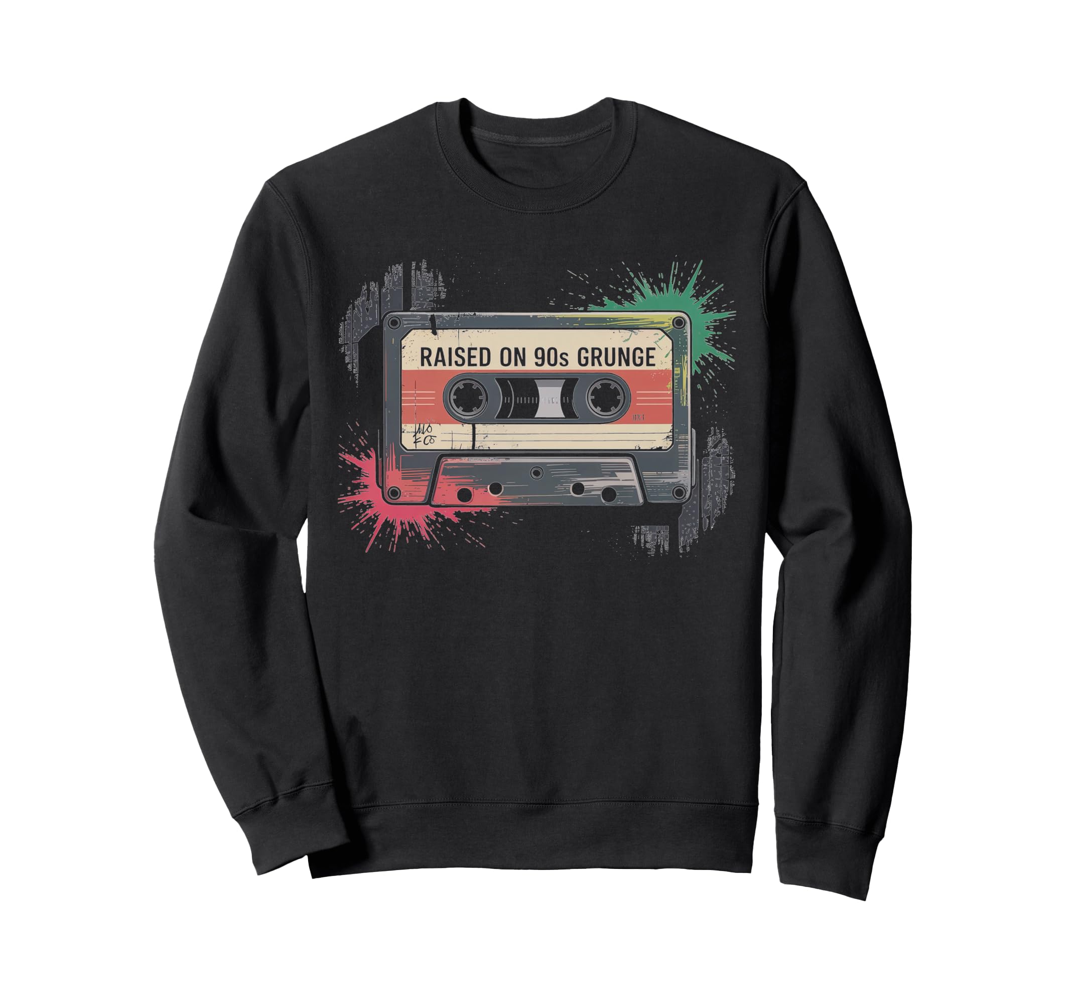 Raised 90S Grunge Music Sweatshirt - Unique Graphic Unisex - T-Shirt, Sweatshirt, Hoodie