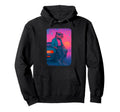 80S Capybara Vaporwave Sunset Hoodie - Fun Novelty Design Men Women - T-Shirt, Sweatshirt, Hoodie