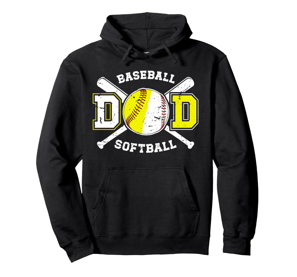 Baseball Softball Dad Softball Hoodie - Aesthetic Graphic Men Women - T-Shirt, Sweatshirt, Hoodie