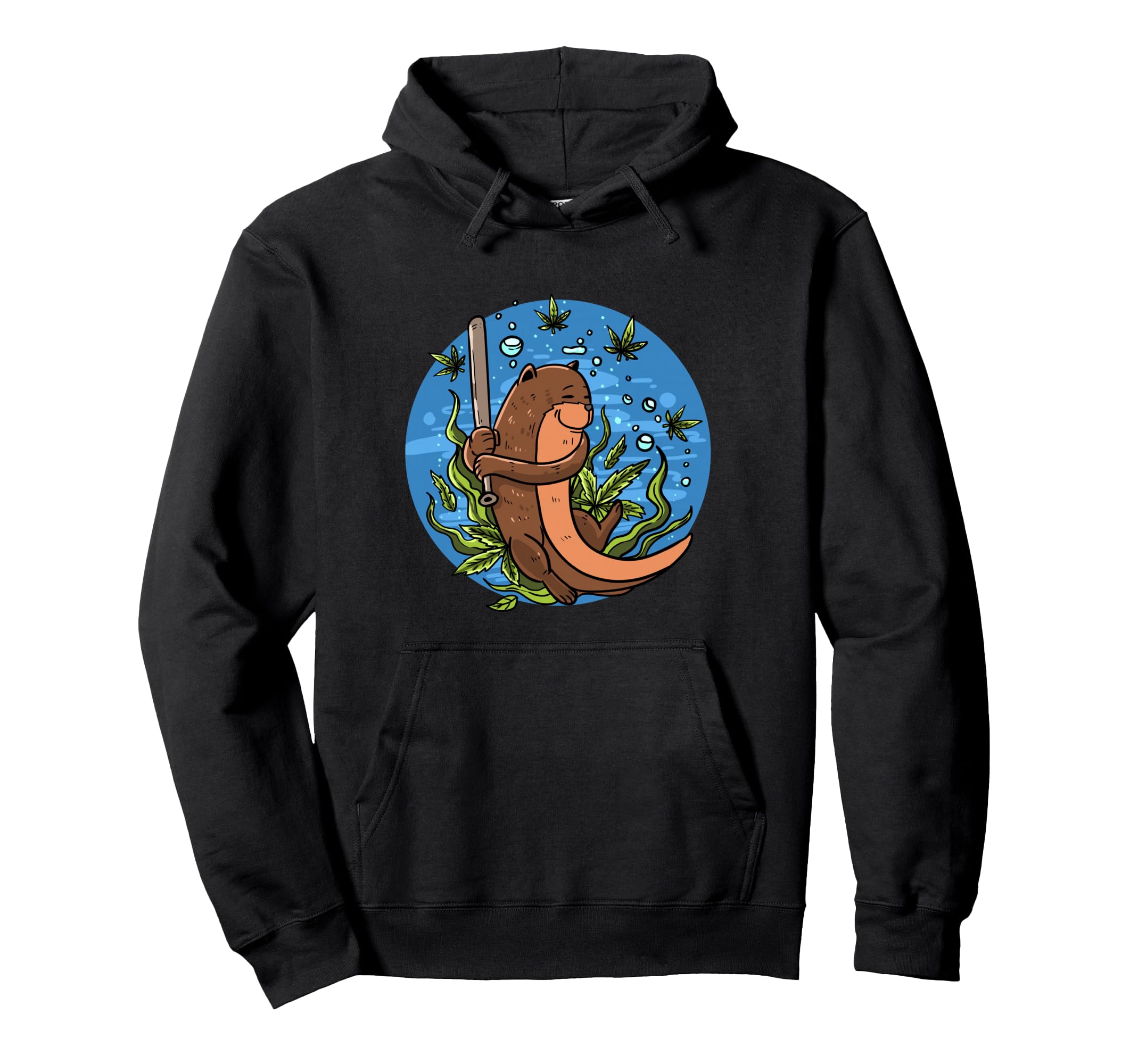 Otter Baseball Weed Funny Sea Hoodie - Casual Everyday Wear for Adults - T-Shirt, Sweatshirt, Hoodie
